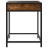 Mesa de centro con Infinity LED roble ahumado 40x40x51