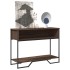 Mesa consola madera de ingeniería marrón roble 100x35x74,5