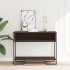 Mesa consola madera de ingeniería marrón roble 100x35x74,5