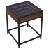 Mesa de centro con Infinity LED marrón roble 40x40x51