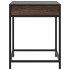 Mesa de centro con Infinity LED marrón roble 40x40x51