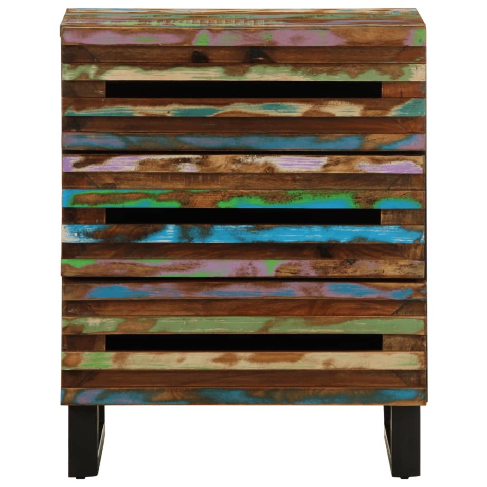 Mesita de noche madera maciza de acacia 50x34x62