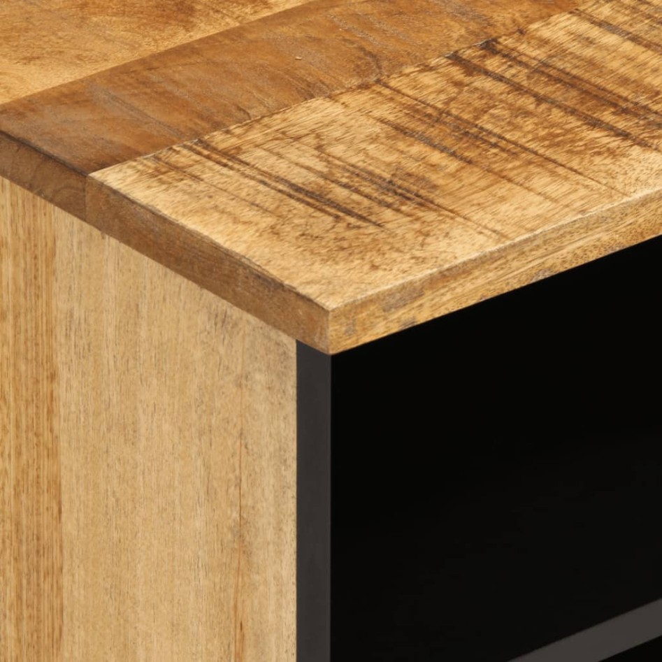Mueble de TV madera maciza de mango rugosa 100x34x46