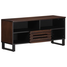 Mueble de TV madera maciza mango marrón 100x34x46