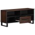 Mueble de TV madera maciza mango marrón 100x34x46
