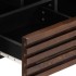 Mueble de TV madera maciza mango marrón 100x34x46