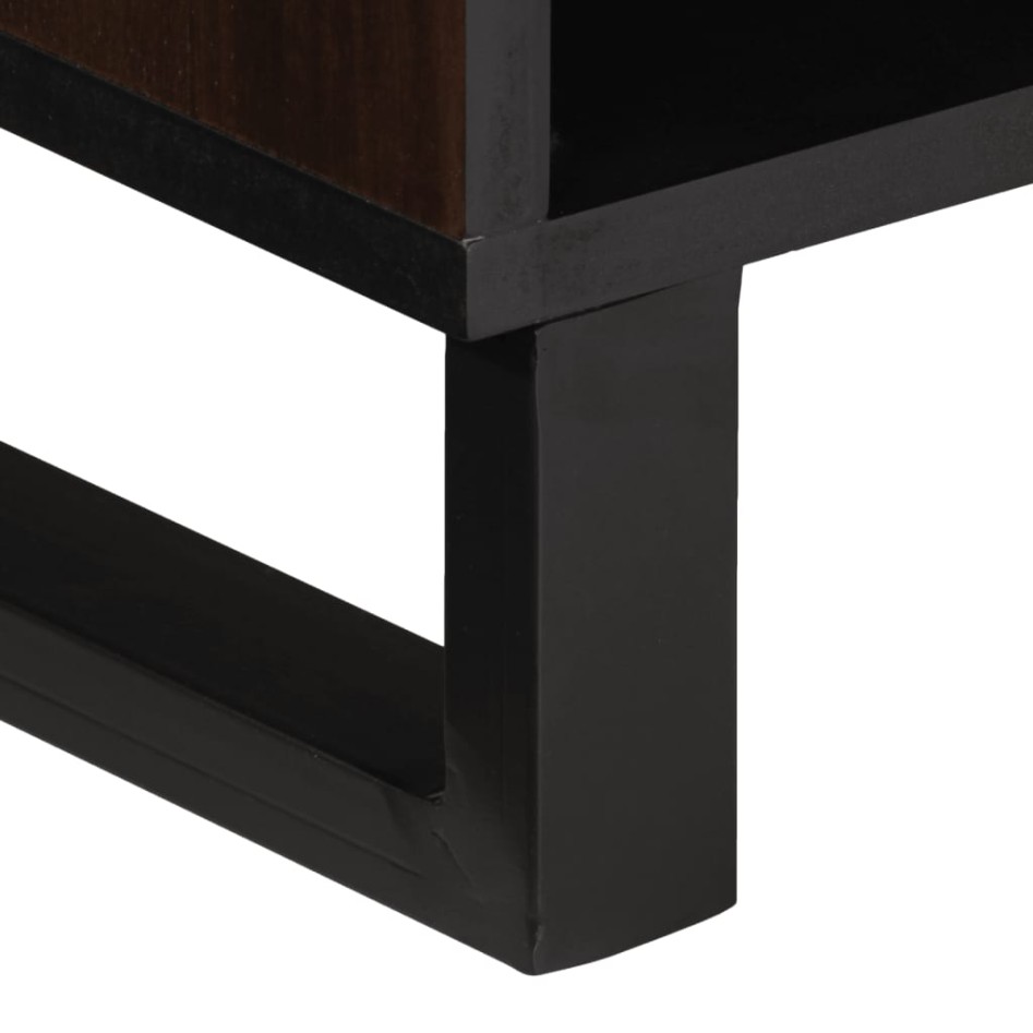 Mueble de TV madera maciza mango marrón 100x34x46