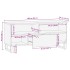 Mueble de TV madera maciza mango marrón 100x34x46