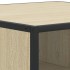 Mesa de centro madera ingeniería metal roble Sonoma 80x80x30