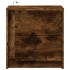 Mesita de noche con luces LED madera ingeniería roble