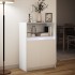 Aparador con LED madera de ingeniería blanco 72x34x100