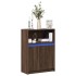 Aparador con LED madera ingeniería roble marrón 72x34x100