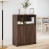 Aparador con LED madera ingeniería roble marrón 72x34x100