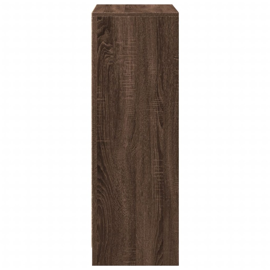 Aparador con LED madera ingeniería roble marrón 72x34x100