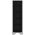Estantería de madera de ingeniería negra 50x31x169