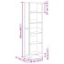 Estantería madera de ingeniería roble ahumado 50x31x169