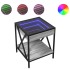 Mesa de centro con Infinity LED gris Sonoma 40x40x49