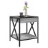 Mesa de centro con Infinity LED gris Sonoma 40x40x49