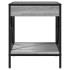 Mesa de centro con Infinity LED gris Sonoma 40x40x49