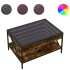 Mesa de centro con Infinity LED roble ahumado 70x50x38