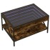 Mesa de centro con Infinity LED roble ahumado 70x50x38