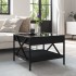 Mesa de centro con Infinity LED negro 50x50x38