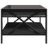 Mesa de centro con Infinity LED negro 50x50x38