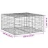Cesta de gaviones con cubierta hierro galvanizado 100x100x50