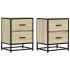 Mesitas noche 2 uds madera ingeniería roble Sonoma 40x31x50