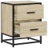 Mesitas noche 2 uds madera ingeniería roble Sonoma 40x31x50