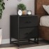Mesitas de noche 2 uds madera ingeniería negro 40x31x50