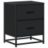 Mesitas de noche 2 uds madera ingeniería negro 40x31x50