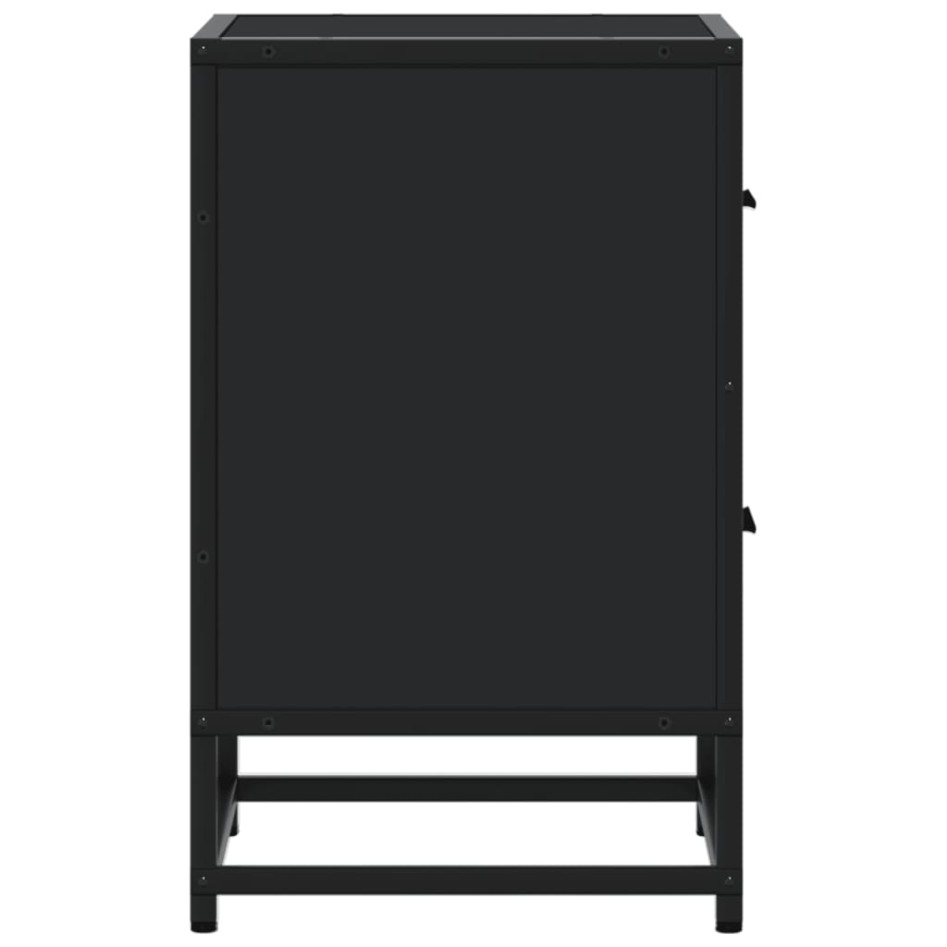 Mesitas de noche 2 uds madera ingeniería negro 40x31x50