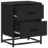 Mesitas de noche 2 uds madera ingeniería negro 40x31x50