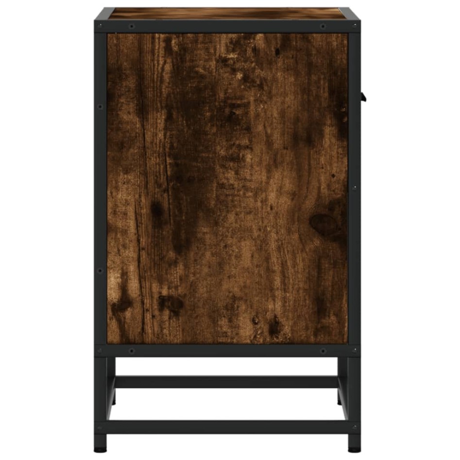 Mesitas noche 2 uds madera ingeniería roble ahumado 40x31x50