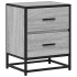 Mesita de noche madera de ingeniería gris Sonoma 40x31x50