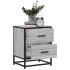 Mesita de noche madera de ingeniería gris Sonoma 40x31x50