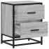 Mesita de noche madera de ingeniería gris Sonoma 40x31x50