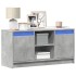 Mueble de TV LED madera ingeniería gris hormigón 100x34x50