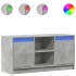Mueble de TV LED madera ingeniería gris hormigón 100x34x50