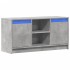 Mueble de TV LED madera ingeniería gris hormigón 100x34x50