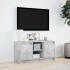 Mueble de TV LED madera ingeniería gris hormigón 100x34x50