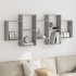 Estante de pared madera ingeniería gris hormigón 159x18x65