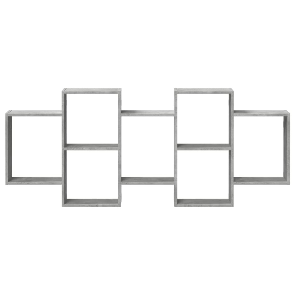 Estante de pared madera ingeniería gris hormigón 159x18x65