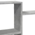 Estante de pared madera ingeniería gris hormigón 159x18x65