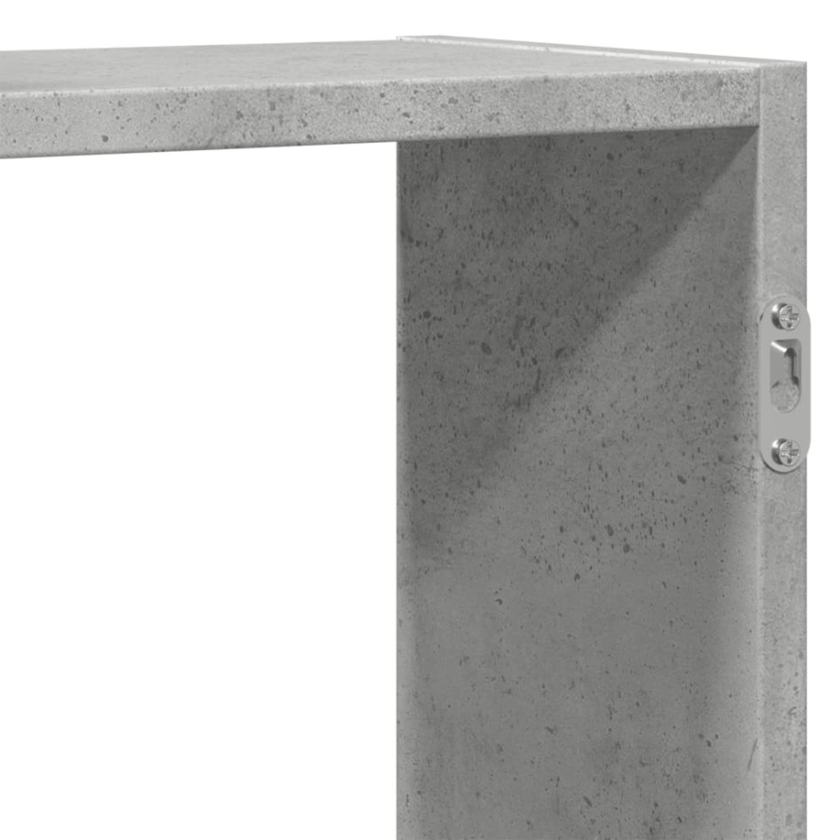 Estante de pared madera ingeniería gris hormigón 159x18x65