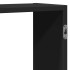 Estantería de pared madera de ingeniería negra 159x18x65