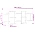 Estantería de pared madera de ingeniería negra 159x18x65