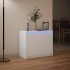 Aparador con LED madera de ingeniería blanco 72x34x61