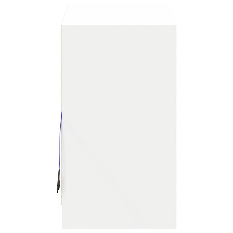 Aparador con LED madera de ingeniería blanco 72x34x61